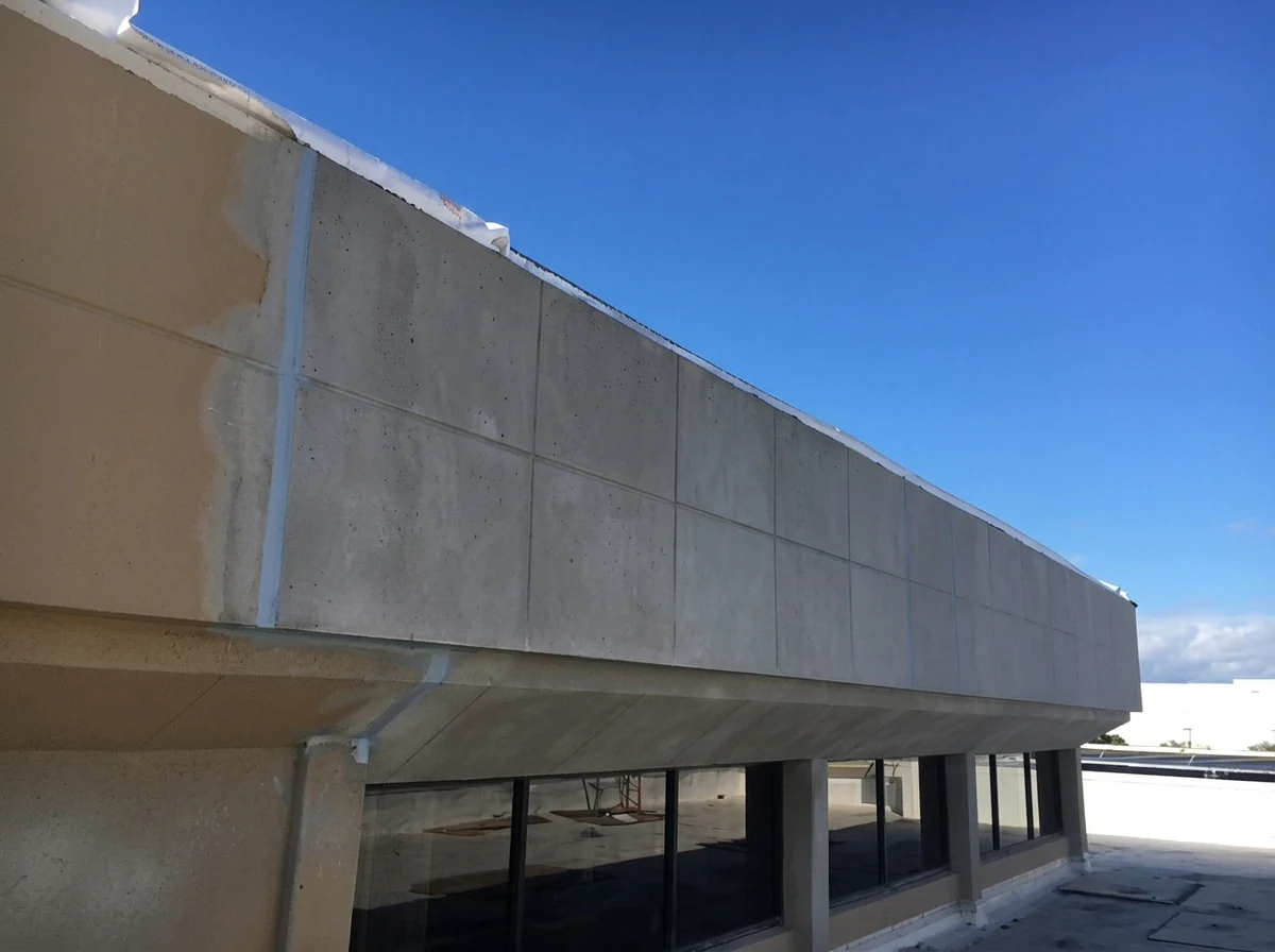 West Palm Beach Bank — facade detail during construction